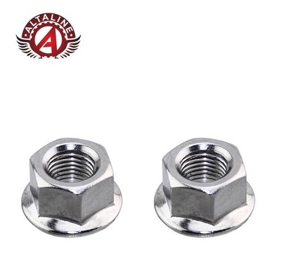 Bicycle Bike Fixed Flange Hub Axle Nut - 3/8'' x 26T - Chrome - Set of 2