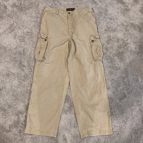 Abercrombie & Fitch Men Pants 34x30 Tan Vintage Y2K Cargo Utility Paratrooper - Image 1