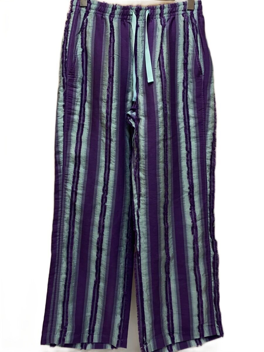 Needles Tag included String Easy Pant Bottom M Cotton Purple Stripe QV226 _#785