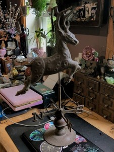 Antique Copper Brass Deer Weathervane