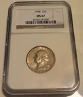 1958 Silver Washington Quarter  25C NGC MS67!! High Grade Con