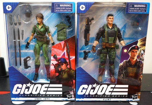**YO JOE** FLINT & LADY JAYE G.I.JOE CLASSIFIED SERIES 6in FIGURES MINT HASBRO