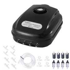 AQUANEAT Aquarium Air Pump 300GPH, for up to 200 Gallon Fish Tank, Powerful H...