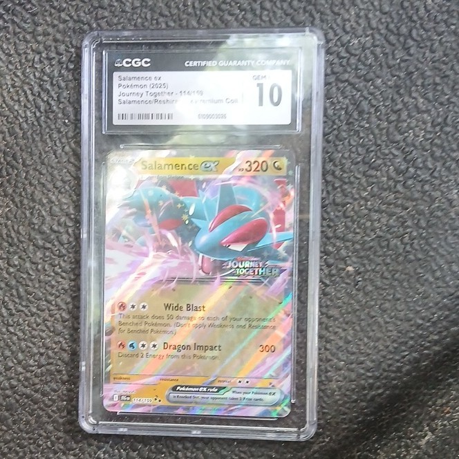 CGC 10 Salamence ex 114/159 Journey Together 2025 Foil Pokemon TCG Card