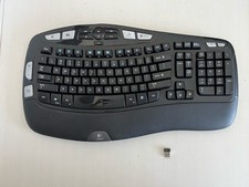 Logitech K350 Comfort Wave Wireless Keyboard with USB Dongle Tested Working