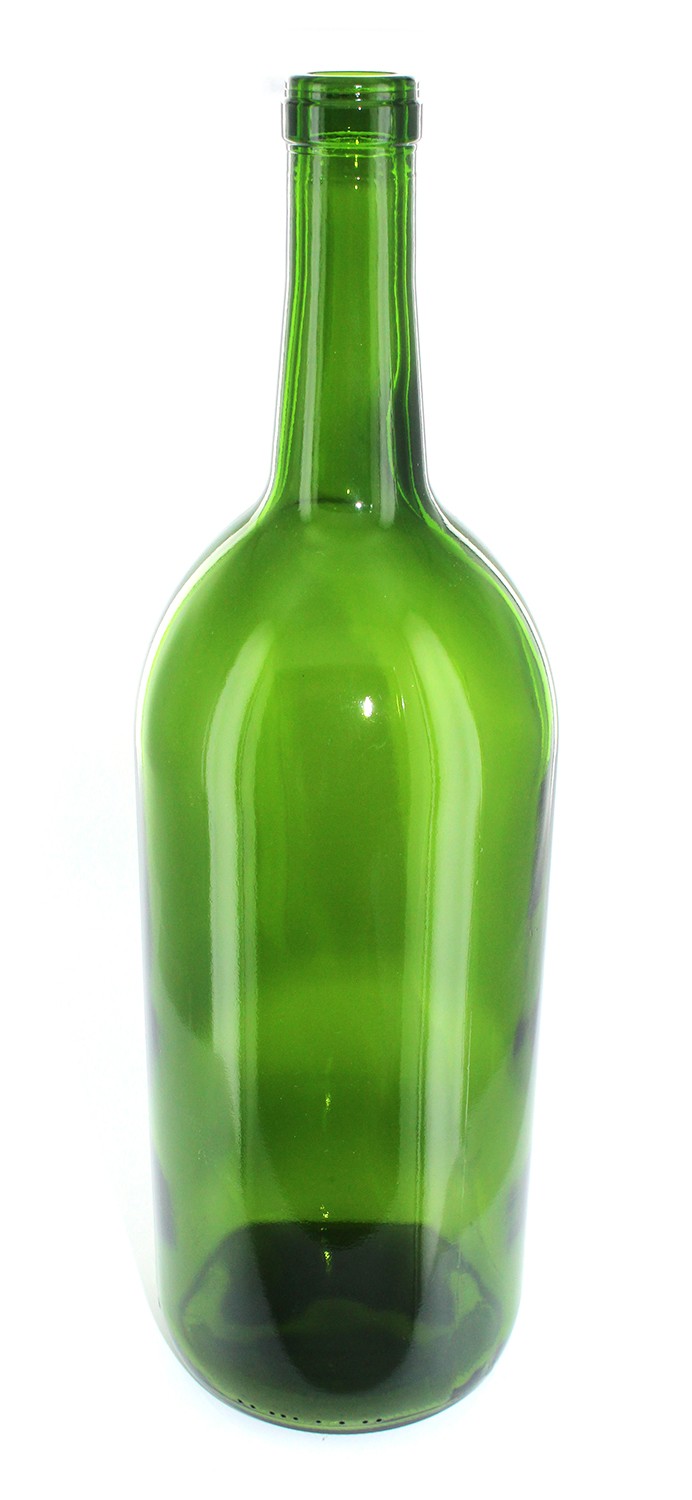 1.5 Liter Green Magnum Claret Wine Bottles, Case of 6 For Wi