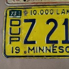 Pair of Duplicate 1970 1972 Minnesota 10,000 Lakes License Plates Y5275 Z2168 — photo 4
