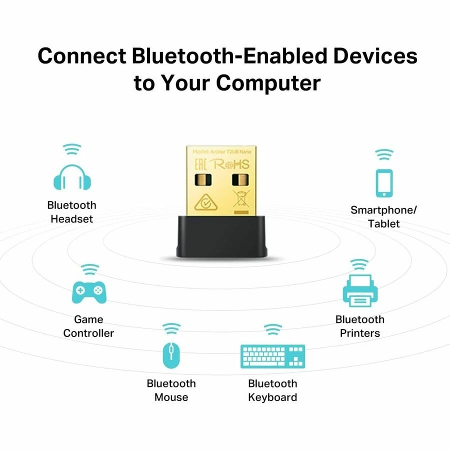 TP-Link Archer T2UB Nano - Nano 2-in-1 USB WiFi Bluetooth Adapter AC600 - Image 3 of 4