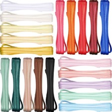 20 PCS 109 Yards 1/8 Inch Assorted Satin Grosgrain Ribbon, Thin, Crafts