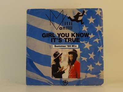 MILLI VANILLI GIRL YOU KNOW IT'S TRUE (55) 2 Track 7'' Single including Picture S