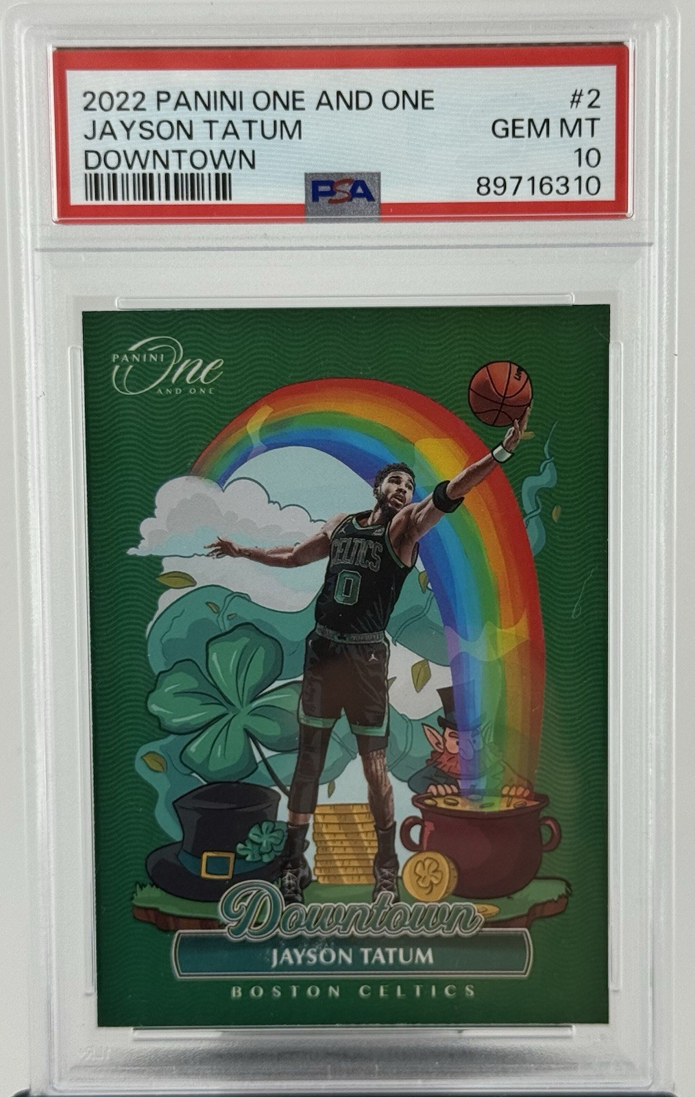 2022 Panini One And One Jayson Tatum Downtown - PSA 10 POP 20 - CASE HIT