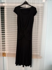 Karen Kane Black Slip On Faux Wrap Dress Size Large Elegant Classy Easy To Pack
