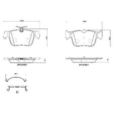 Satz Bremsbeläge Bremsklötze hinten für Seat Leon KL1 KL8 24396355