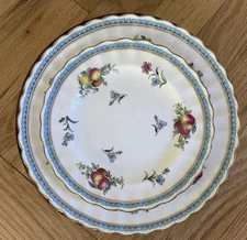 Spode Y8403 Trapnell Sprays Salad And Bread Plate Set Of 2 Circa 1900