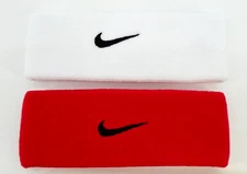Nike Dri-Fit Elite Headband Set of 2 Youth White/University Red/Black