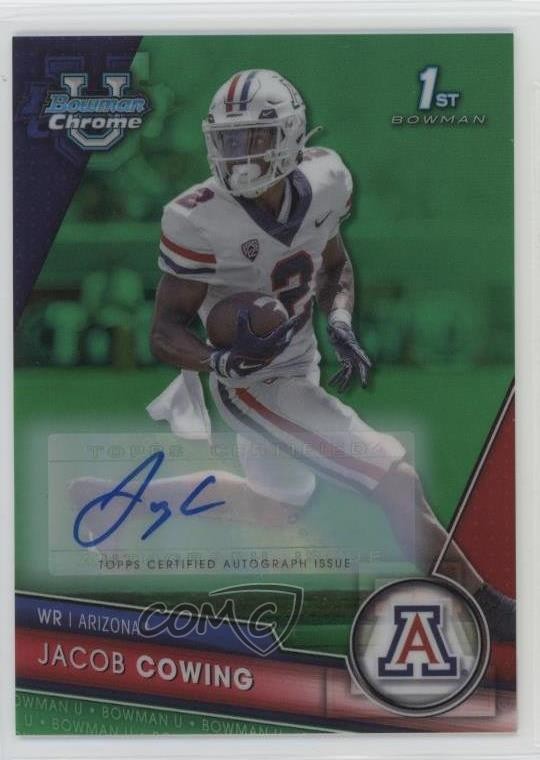 2023 Bowman U Chrome Prospect Green Refractor /99 Jacob Cowing #46 Auto 0j3l