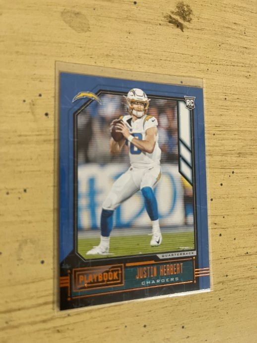 JUSTIN HERBERT 2020 Panini Playbook #103 LOS ANGELES CHARGERS Rookie RC MINT