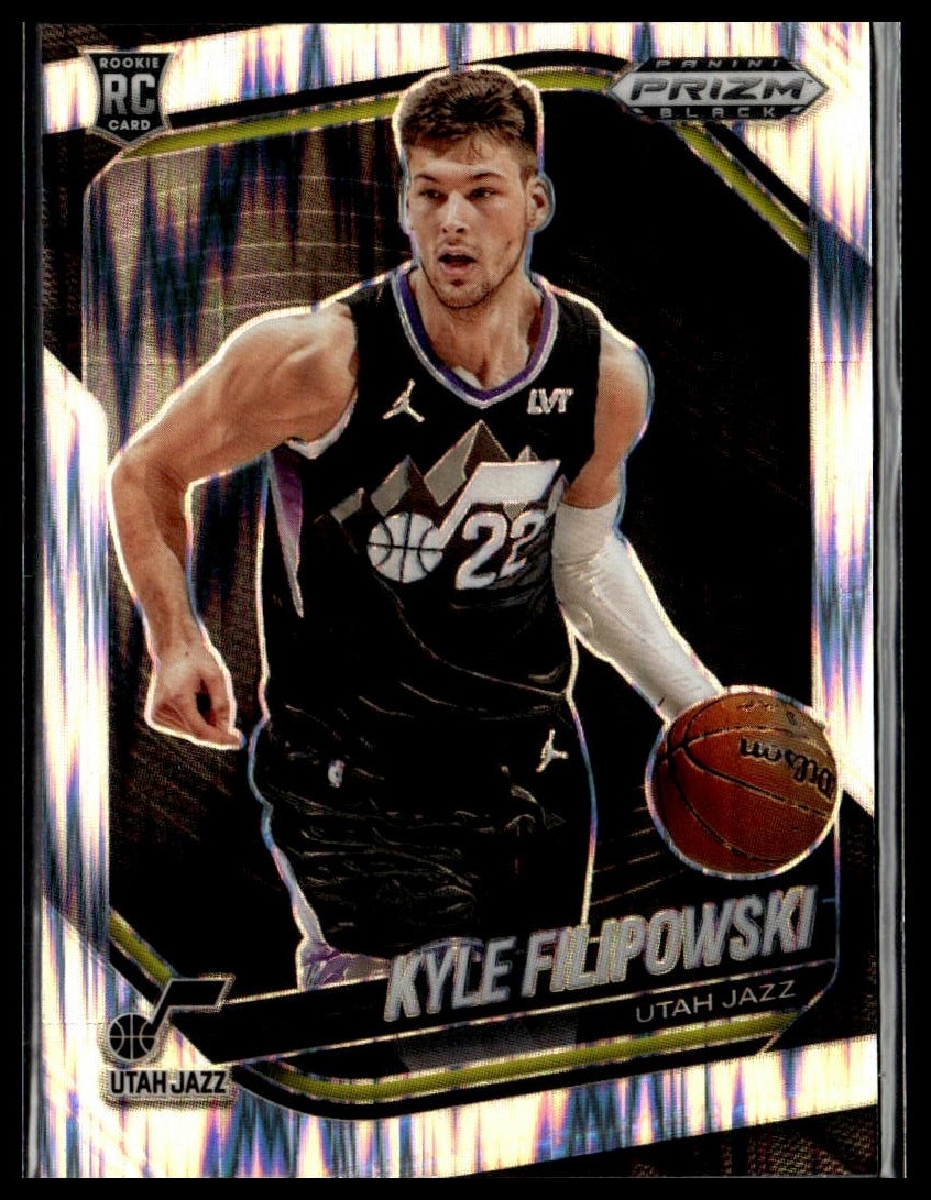 2024-25 Panini Prizm Black 125 Kyle Filipowski Utah Jazz RC Skewed 018/249