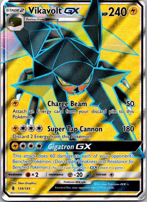 Vikavolt GX (Full Art) Ultra Rare SM - Guardians Rising 134/145 NM