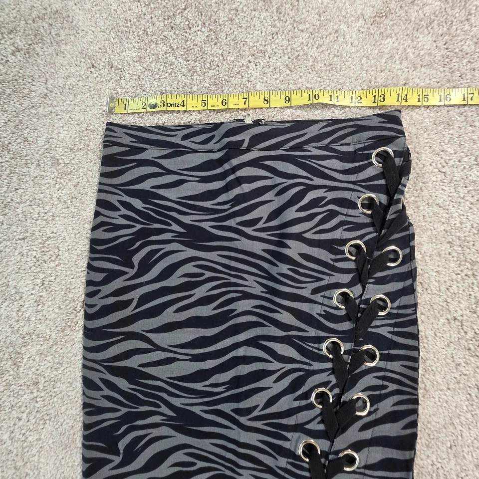 Switchblade Stiletto Womens Rebel Tiger Stripes Lace Up Skirt Small - Image 3 of 4