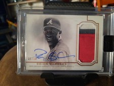 2020 Topps Dynasty Deion Sanders Dynastic Deed Auto Relic /10 3 Color Patch (M1)