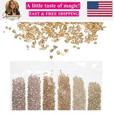 Crushed Glass High Luster Chips 1-3mm 30g Irregular Glass Metallic Crystal Ch...