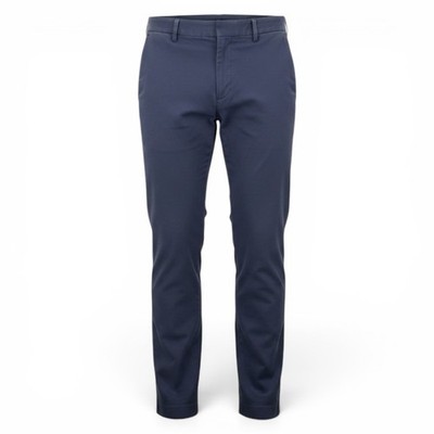 Porsche Design Chino Pants Mens 48 Navy Blue Slim Fit Cotton Excellent