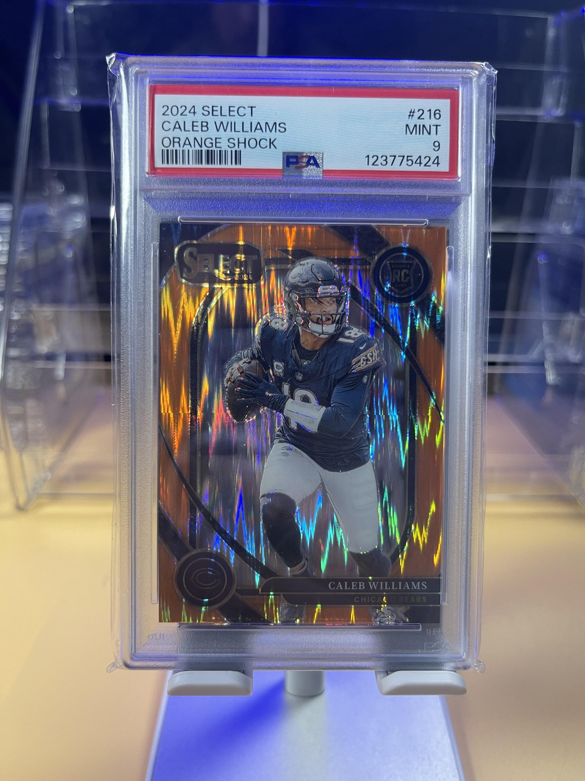 2024 Panini Select #216 Caleb Williams Orange Prizm Shock #/399 PSA 9 (RC) Bears