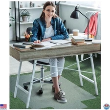 Floortex® Valuemat® Premium Vinyl Chair Mat with Lip for Low Pile Carpets -