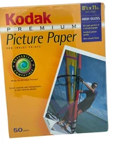 KODAK Premium Photo Paper High Gloss 8.5"x11" 50 count - Inkjet Printers New