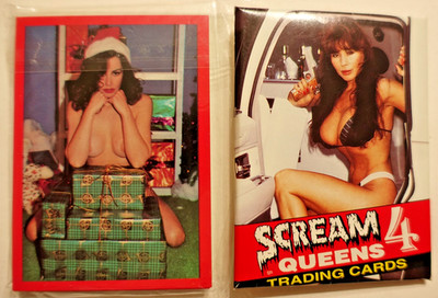 SCREAM QUEENS CHRISTMAS TRADING CARDS + SCREAM QUEENS 4 Opened Pack 6 cards