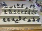 VTG Marx HK German Soldiers Gray Army Men Military Plastic Playset Figuress K16