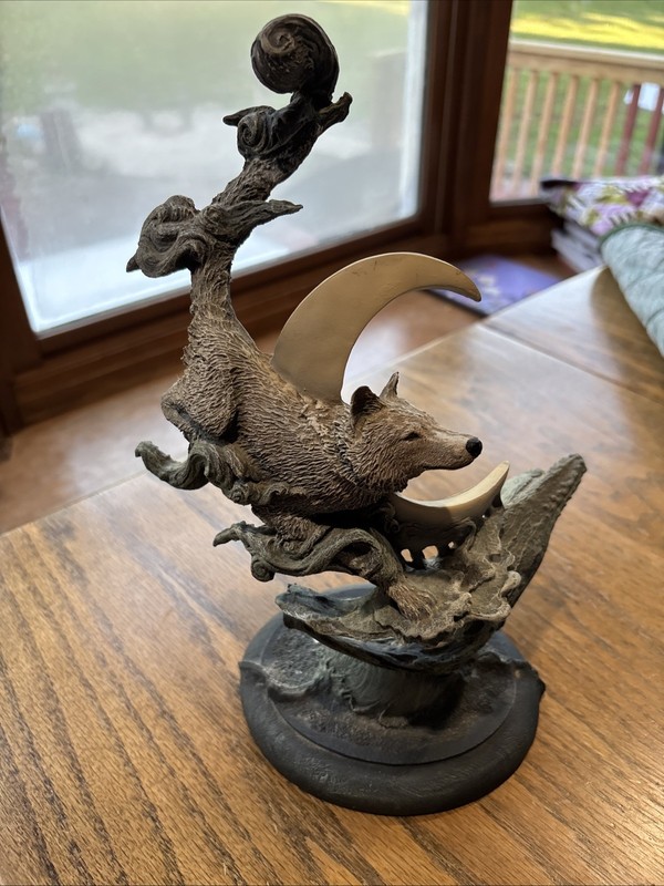 Rick Cain Sculpture The Wolf Jumped Over The Moon 97/2000