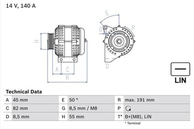 Alternator Bosch 0986047380