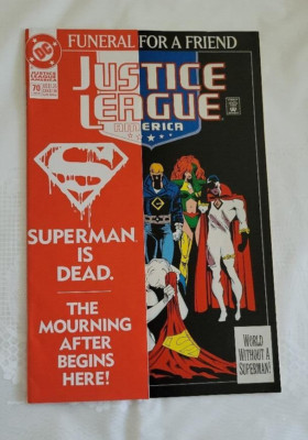 DC Justice League America #70 Funeral for a Friend 1993 World without Superman
