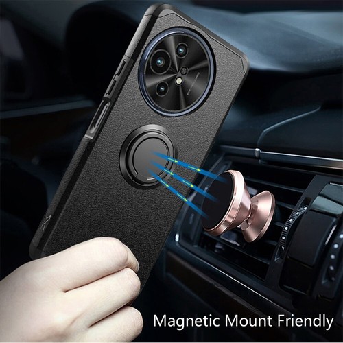 For TCL 50 XL 5G Case Dual Layered Rugged Cover with Ring stand + Tempered Glass - Picture 3 of 36