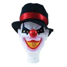 Scary Hanging Clown Head With Light And Sound Halloween Party Prop