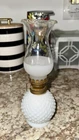VINTAGE WHITE MILK GLASS OIL LAMP RARE HTF