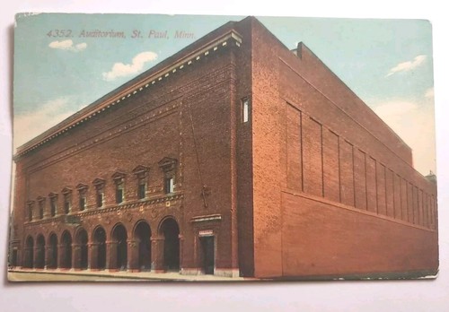 Postcard Vintage Auditorium, St. Paul, Minn A663 - Afbeelding 1 van 3