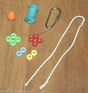 Small Bird Cage Toy Wooden Blocks Parts Plastic Beads Metal Finch Budgie Canary