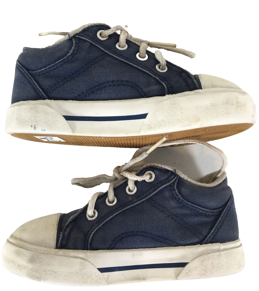Bebé Niño Pequeño Nike Hermosa Azul Lona Zapatos Talla 8C De Colección Años 90 y2k Foto 2 de 4