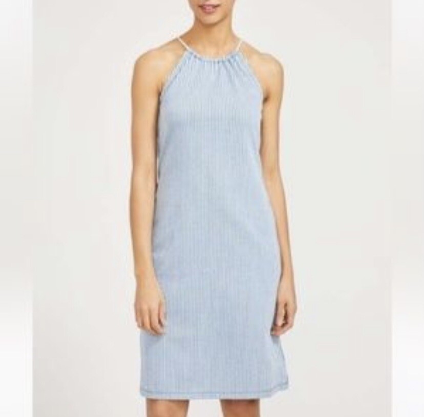 J.McLaughlin NEW Maria Halter Mini Dress In Blue Multi Size M $198.00