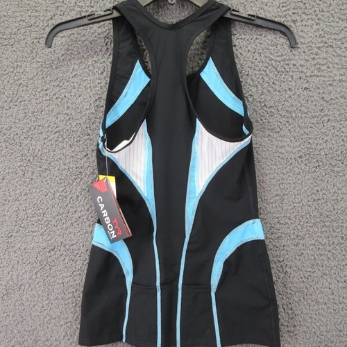 TYR Women's Carbon Tank Top Black Blue Lite XS Nylon Blend Triathlon CrossFit - Picture 7 of 11