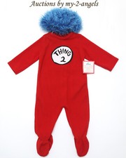 NEW Pottery Barn Kids DR SEUSS THING 2 COSTUME 6-12 9 MOS cat in the hat SO CUTE