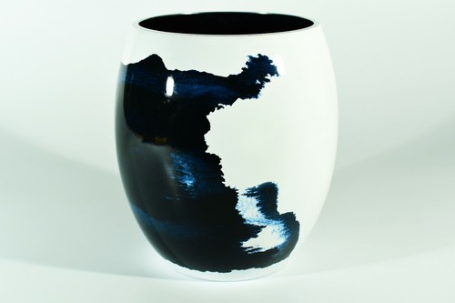 STELTON Aluminium Emaille Vase Stockholm Aquatic ° Design Bernadotte & Kylberg