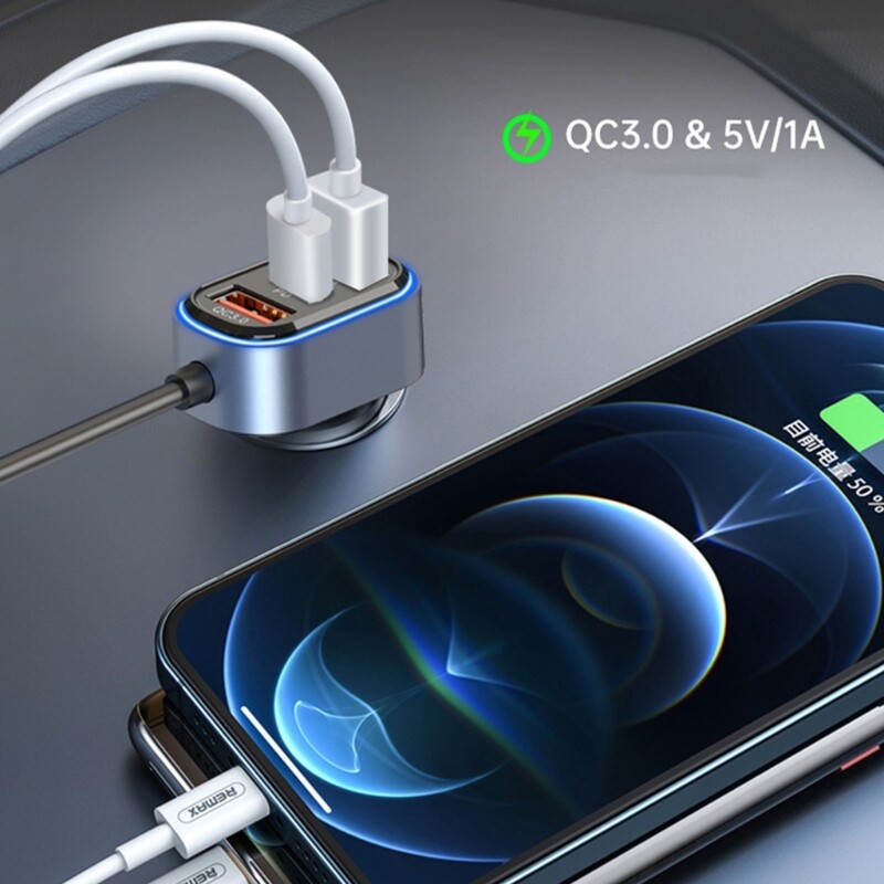 12V USB Car Charger Hub with Multiple Ports  