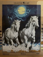 Printed needlepoint canvas Only 50x60 Cm Collection D Art Reeding A Book