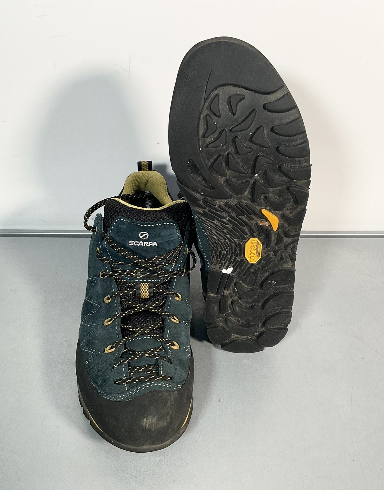 SCARPA CRUX Men's Approach Shoes UK 9 Petrol/Mustard Used RRP £170 eBay