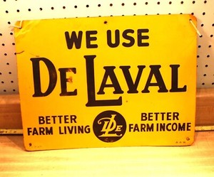 vintage de laval metal sign