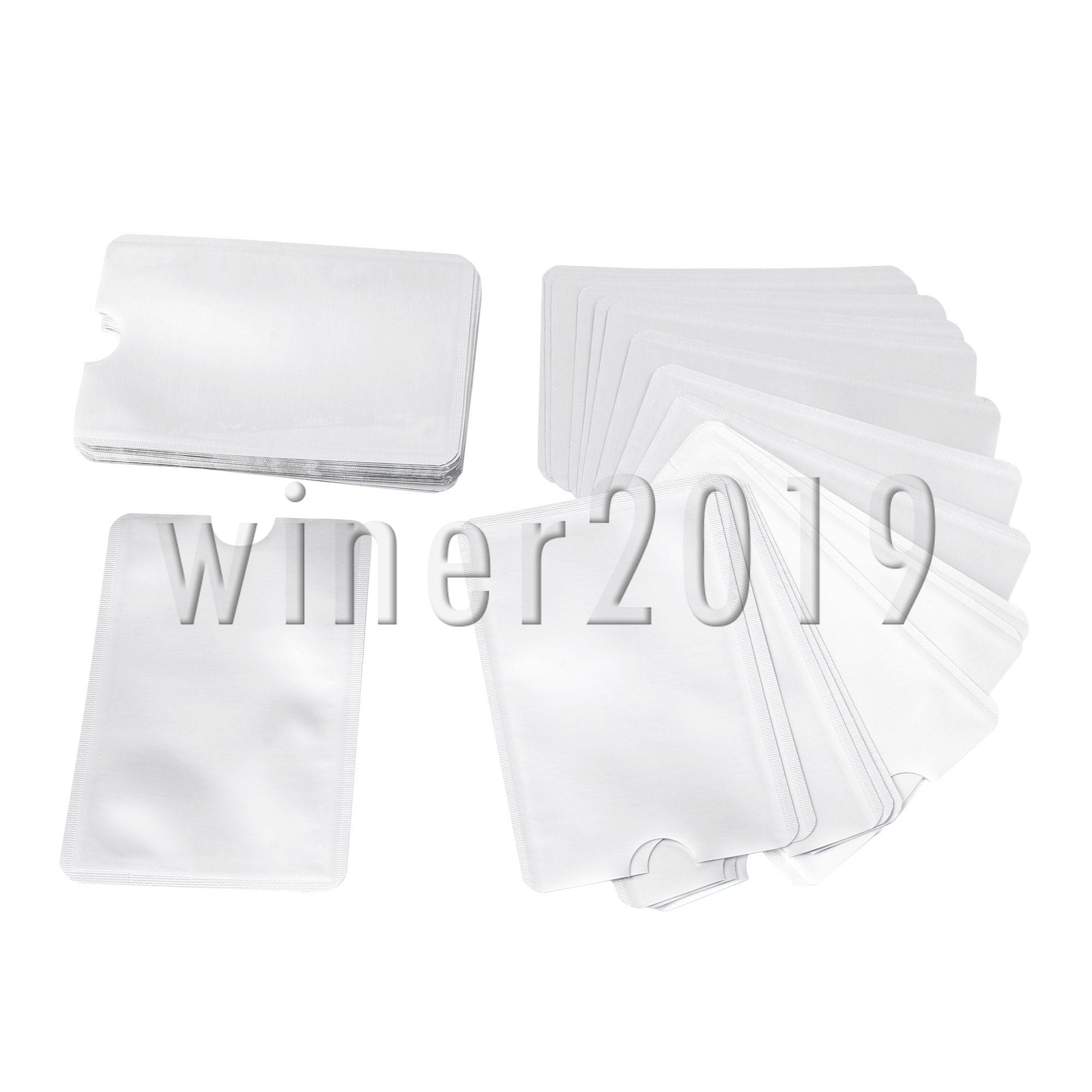RFID Credit Card Passport Secure Sleeve 3.54x2.44inch Aluminum Foil Pack of 40